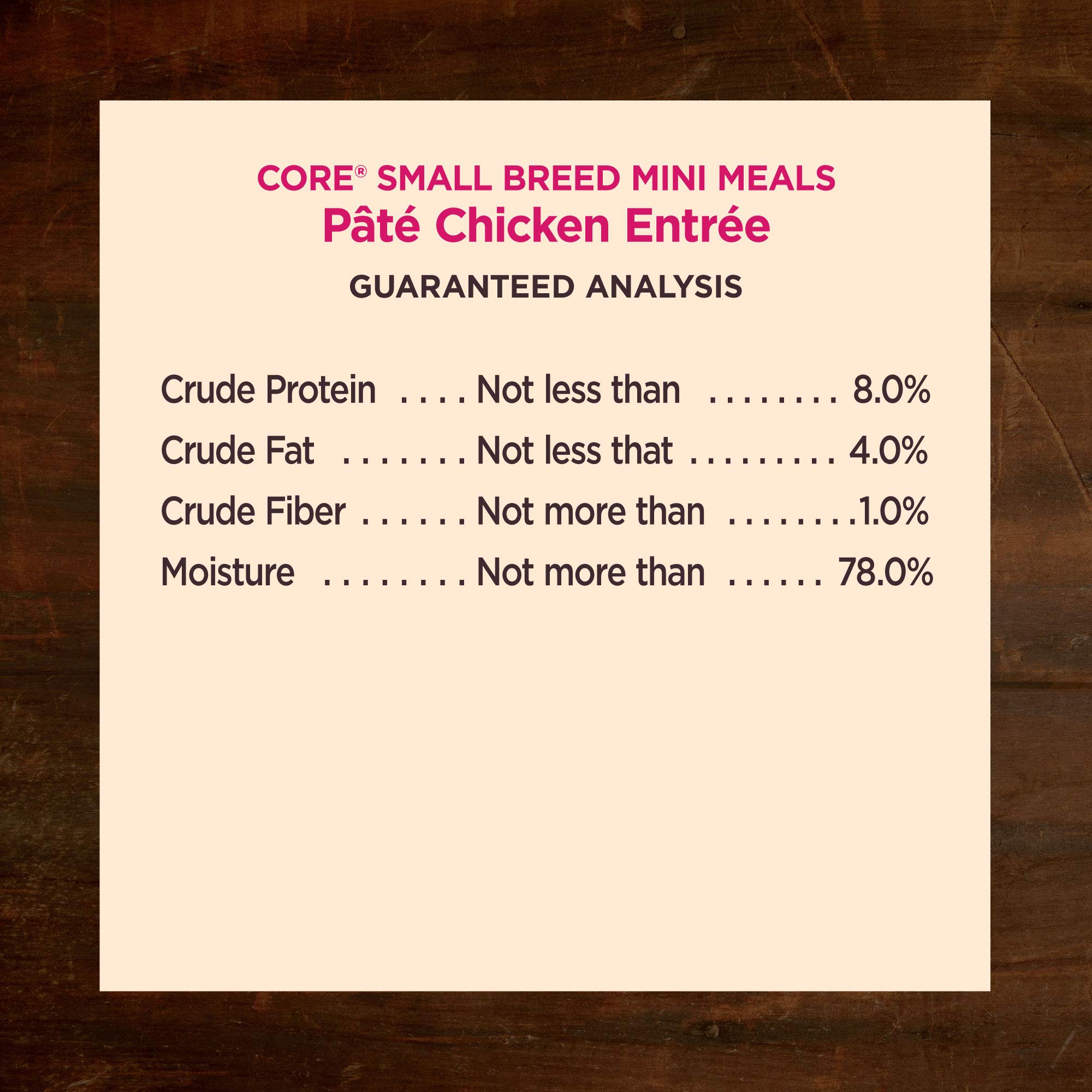 Wellness CORE Natural Grain Free Small Breed Mini Meals Wet Dog Food, Pate Chicken Entr?e, 3-Ounce Pouch (Pack of 12) - Image 8