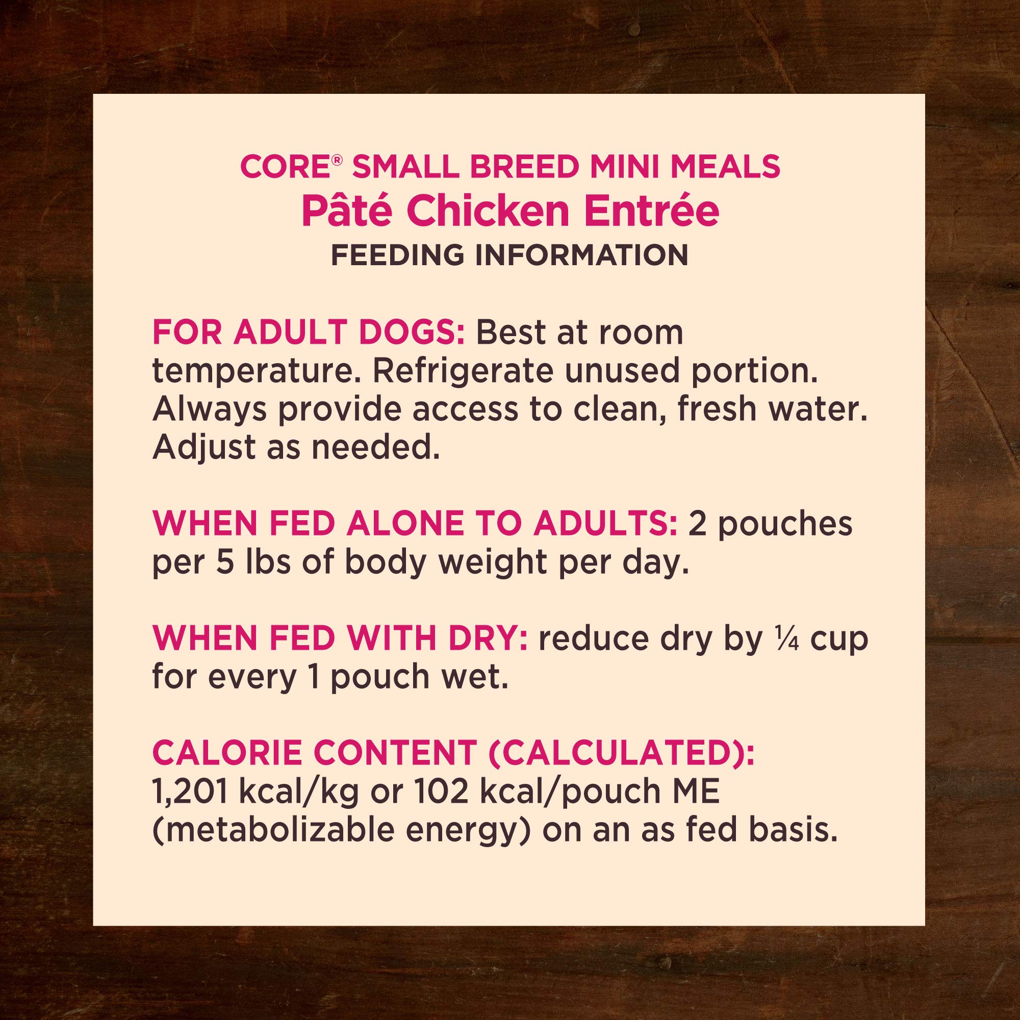 Wellness CORE Natural Grain Free Small Breed Mini Meals Wet Dog Food, Pate Chicken Entr?e, 3-Ounce Pouch (Pack of 12) - Image 9