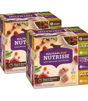 Nutrish Rachael Ray Wet Dog Food Variety Pack Hearty Recipes, 6-8 oz. Tubs, 2 Count