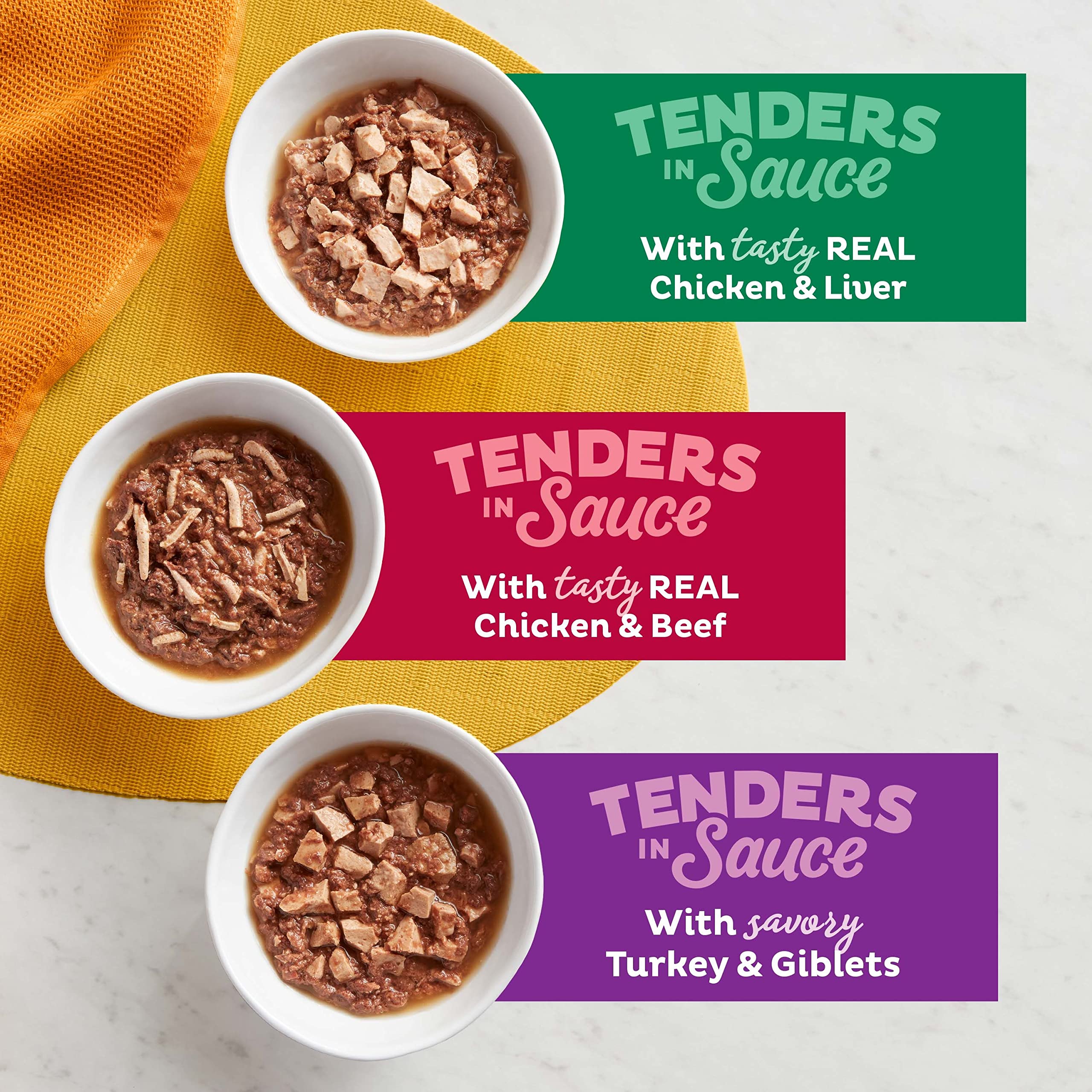 Meow Mix Tenders in Sauce Wet Cat Food, Poultry & Beef Variety Pack, 2.75 Ounce Cup (Pack of 24) - Image 4