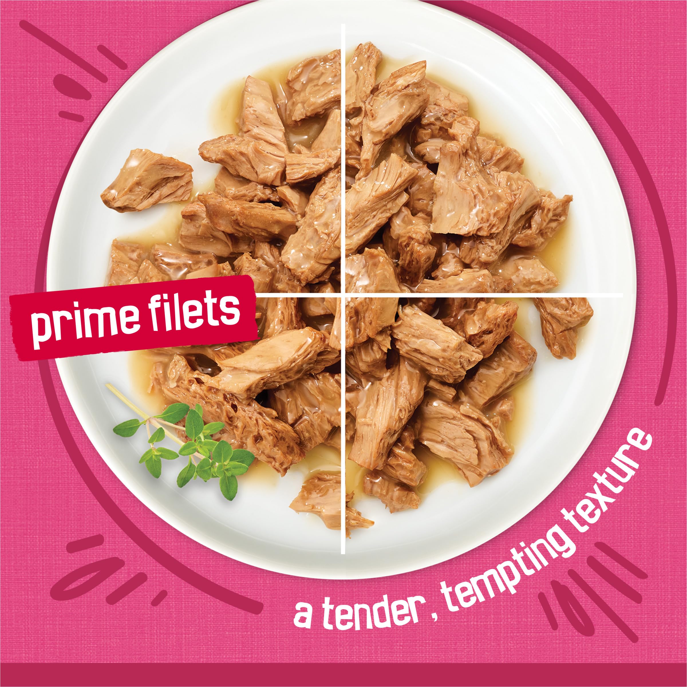 Purina Friskies Gravy Wet Cat Food Variety Pack, Surfin? and Turfin? Prime Filets Favorites - 48 ct. Can - Image 3